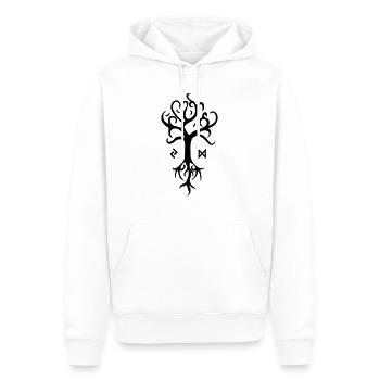 Yggdrasil - Männer Premium Bio Hoodie - Weiß - Vorne - Nico (187cm)