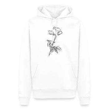 Rose - Sweat à capuche Premium bio Homme - blanc - Devant - Nico (187cm)