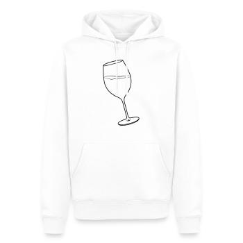 Weinglas - Männer Premium Bio Hoodie - Weiß - Vorne - Nico (187cm)