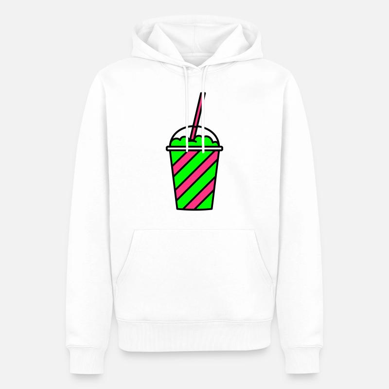 Slush Eis Becher - Männer Premium Bio Hoodie - Weiß