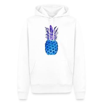 ANANAS MOSAIK night - Männer Premium Bio Hoodie - Weiß - Vorne - Nico (187cm)