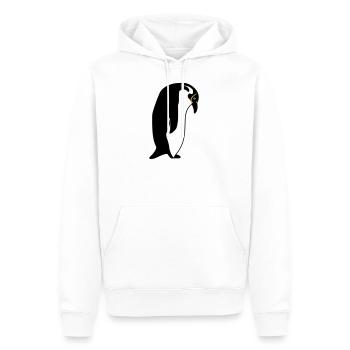 manchot - Sweat à capuche Premium bio Homme - blanc - Devant - Nico (187cm)