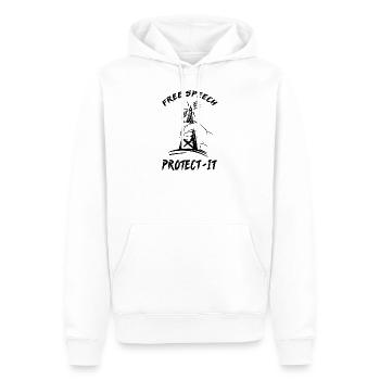 Free speech Journalist Reporter Beruf Geschenk - Männer Premium Bio Hoodie - Weiß - Vorne - Nico (187cm)