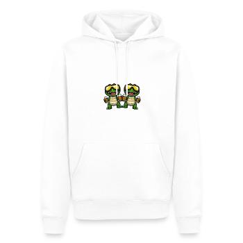 Alligator Ski Team Bier - Männer Premium Bio Hoodie - Weiß - Vorne - Nico (187cm)