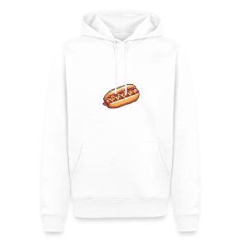 Hotdog Pixel Gamer - Männer Premium Bio Hoodie - Weiß - Vorne - Nico (187cm)
