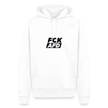 FCK AFD - Männer Premium Bio Hoodie - Weiß - Vorne - Nico (187cm)