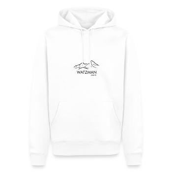 Watzmann - Männer Premium Bio Hoodie - Weiß - Vorne - Nico (187cm)