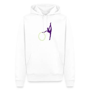 Gymnastique rythmique - Sweat à capuche Premium bio Homme - blanc - Devant - Nico (187cm)