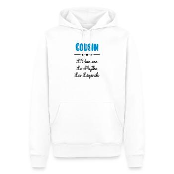 Onkel / Tante / Vetter / Cousin / Kusine - Männer Premium Bio Hoodie - Weiß - Vorne - Nico (187cm)