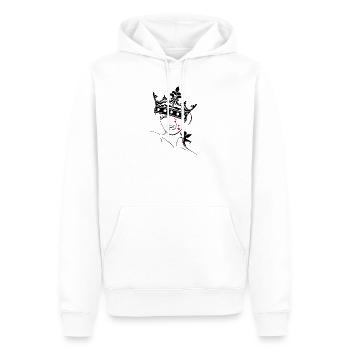 larmes à cupidon - Sweat à capuche Premium bio Homme - blanc - Devant - Nico (187cm)