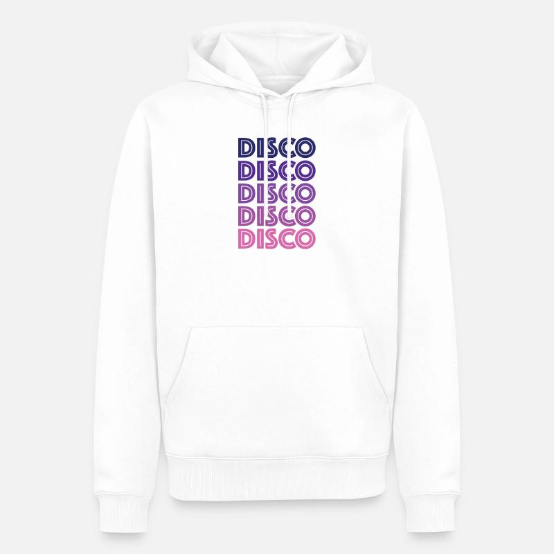 Disco Disco Disco - Sweat à capuche Premium bio Homme - blanc
