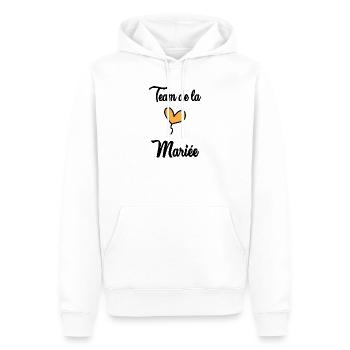 BRAUT-TEAM - Männer Premium Bio Hoodie - Weiß - Vorne - Nico (187cm)