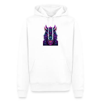 Neon Wolfsgeist - Sweat à capuche Premium bio Homme - blanc - Devant - Nico (187cm)