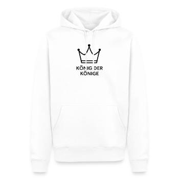 König der Könige Krone - Männer Premium Bio Hoodie - Weiß - Vorne - Nico (187cm)