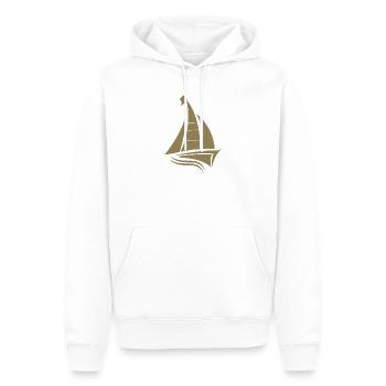 voilier voilier sailor silhouette minimaliste - Sweat à capuche Premium bio Homme - blanc - Devant - Nico (187cm)