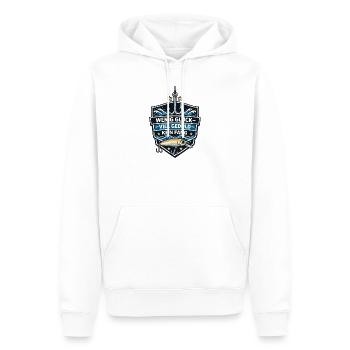 Fischerabzeichen Geduld-Spruch Motivation - Männer Premium Bio Hoodie - Weiß - Vorne - Nico (187cm)