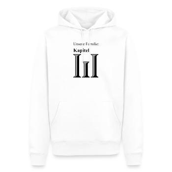 Unsere Familie - Männer Premium Bio Hoodie - Weiß - Vorne - Nico (187cm)