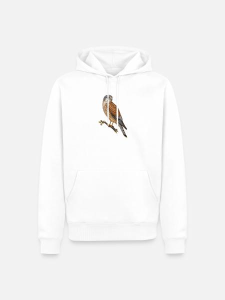 Vintage Kestrel - Männer Premium Bio Hoodie - Weiß