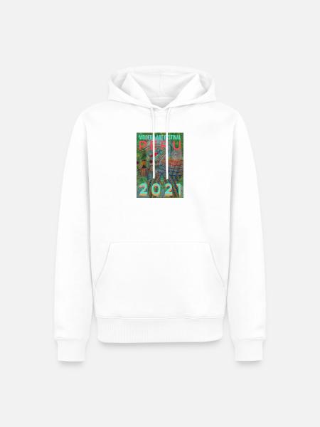 Peru Beadwork Kunstfestival 2021 - Männer Premium Bio Hoodie - Weiß