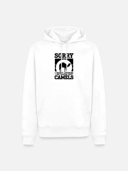 Kamel Humor Spruch - Männer Premium Bio Hoodie - Weiß