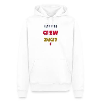 Festival Crew 2027 Squad Gruppe Outfit - Männer Premium Bio Hoodie - Weiß - Vorne - Nico (187cm)