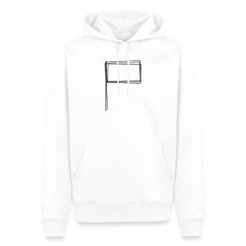 Eckfahne handgezeichnet - Männer Premium Bio Hoodie - Weiß - Vorne - Nico (187cm)