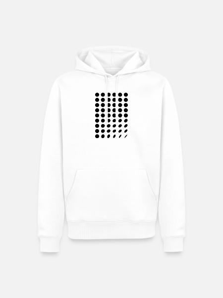 Dots-Muster - Männer Premium Bio Hoodie - Weiß