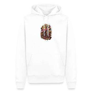 Lass uns spielen Neon Gaming Krone - Männer Premium Bio Hoodie - Weiß - Vorne - Nico (187cm)