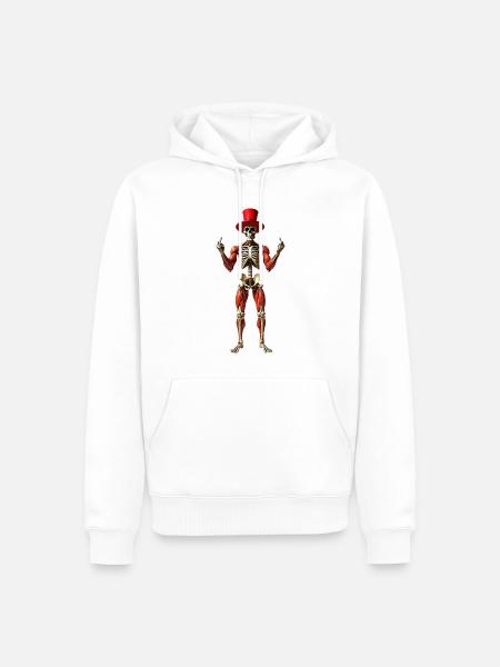 Skelett Halloween - Männer Premium Bio Hoodie - Weiß