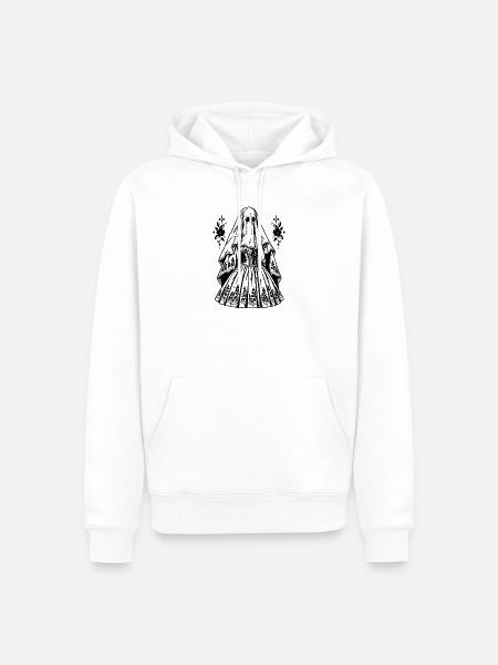 Dunkle viktorianische Geisterkunst - Männer Premium Bio Hoodie - Weiß