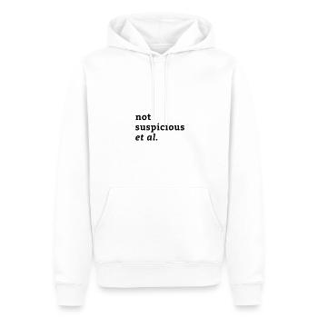not suspicious et al. [Besserwisser-Version] - Männer Premium Bio Hoodie - Weiß - Vorne - Nico (187cm)