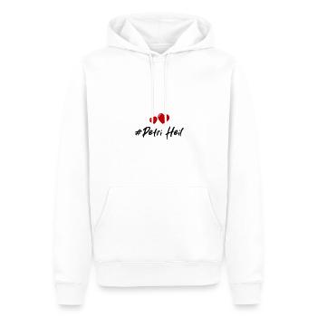 Petri Heil Pêche au cœur - Sweat à capuche Premium bio Homme - blanc - Devant - Nico (187cm)