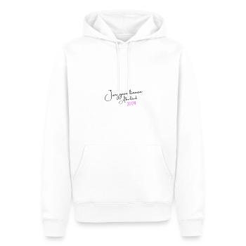 Enterrement de vie de jeune fille 2024 Enterrement de vie de jeune fille - Sweat à capuche Premium bio Homme - blanc - Devant - Nico (187cm)