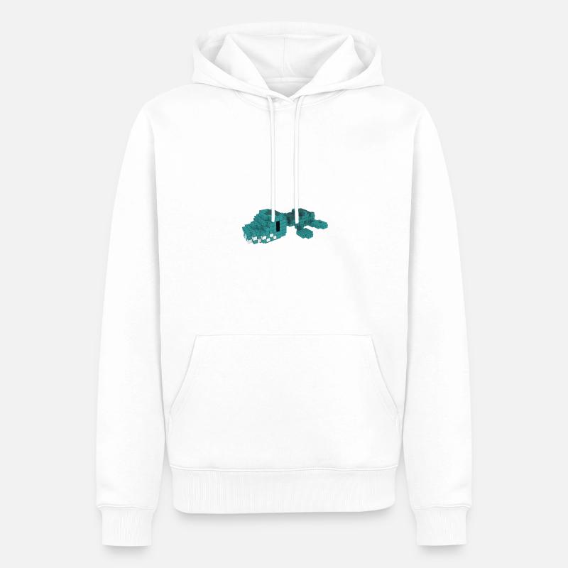 Plesiosaurus - Männer Premium Bio Hoodie - Weiß