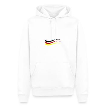 Deutschland Fahne Linie - Männer Premium Bio Hoodie - Weiß - Vorne - Nico (187cm)