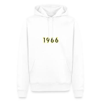 1966 Année Anniversaire - Sweat à capuche Premium bio Homme - blanc - Devant - Nico (187cm)