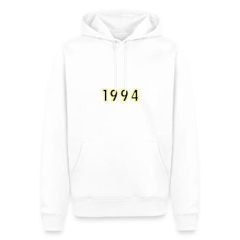 1994 Année Anniversaire - Sweat à capuche Premium bio Homme - blanc - Devant - Nico (187cm)
