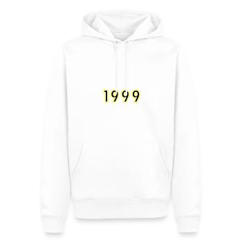 1999 Année Anniversaire - Sweat à capuche Premium bio Homme - blanc - Devant - Nico (187cm)