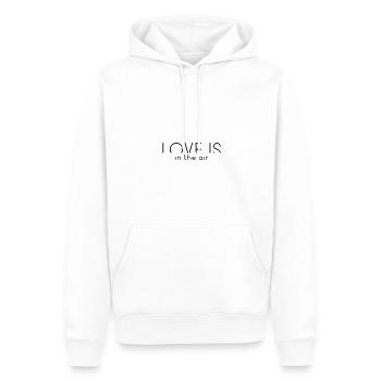 Love is in the Air | Love is in the air - Men’s Premium Organic Hoodie - white - Front - Nico (187cm)