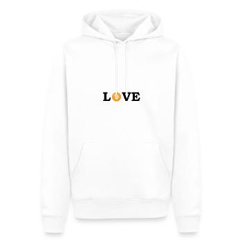 I Love Bitcoin - Männer Premium Bio Hoodie - Weiß - Vorne - Nico (187cm)
