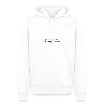 Hockey Team Herz - Männer Premium Bio Hoodie - Weiß - Vorne - Nico (187cm)