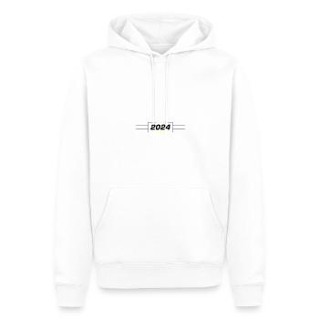 Année 2024 - Sweat à capuche Premium bio Homme - blanc - Devant - Nico (187cm)