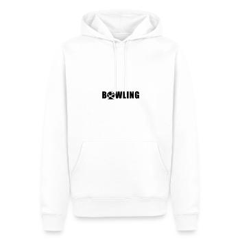 Bowling - Mon sport - Sweat à capuche Premium bio Homme - blanc - Devant - Nico (187cm)