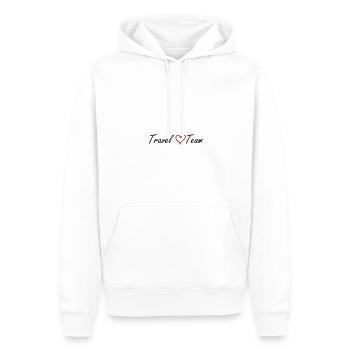 Travel Team Herz - Männer Premium Bio Hoodie - Weiß - Vorne - Nico (187cm)