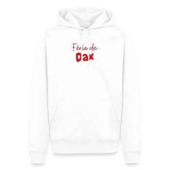 Féria de Dax - Sweat à capuche Premium bio Homme - blanc - Devant - Nico (187cm)