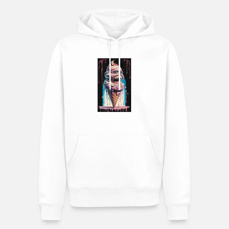 Eis Eis Scream - Männer Premium Bio Hoodie - Weiß