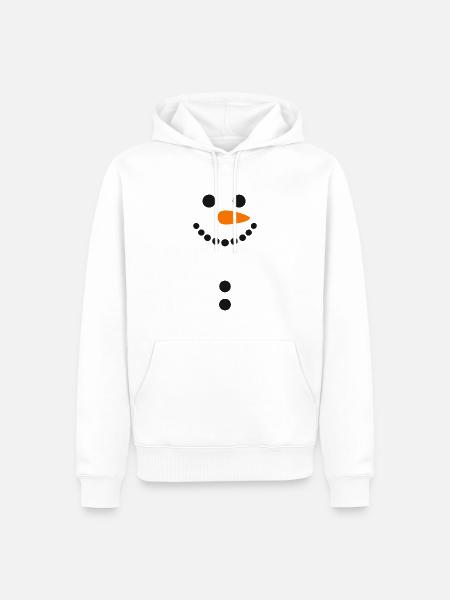 Schneemann Kostüm Winter Ugly Christmas Sweater - Männer Premium Bio Hoodie - Weiß