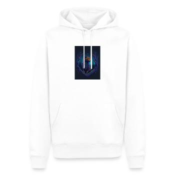 Lynx in Forest - Männer Premium Bio Hoodie - Weiß - Vorne - Nico (187cm)