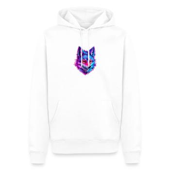 cute wolf head 5 - Männer Premium Bio Hoodie - Weiß - Vorne - Nico (187cm)