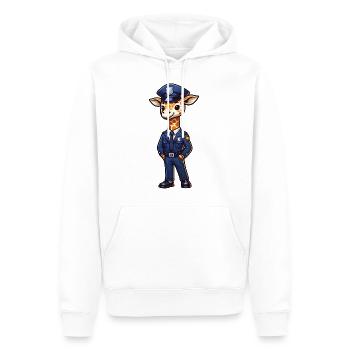Cute Giraffe Police Officer - Men’s Premium Organic Hoodie - white - Front - Nico (187cm)